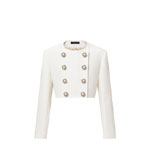 Louis Vuitton Cropped Jewel Button Mikado Jacket 1AGAXF