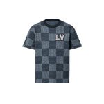 Louis Vuitton Damier Short-Sleeved Crewneck With LV Crystal Patch 1AGHTI