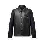 Louis Vuitton Vintage Effect Leather And Nylon Coach Jacket 1AGJBF