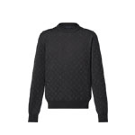 Louis Vuitton Monogram Embellished Wool Evening Crewneck 1AGJU2