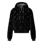 Louis Vuitton Monogram Embellished Shearling Hoodie 1AHBYX