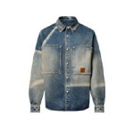 Louis Vuitton Sunfaded Effect Denim Long-Sleeved Shirt 1AHCI6