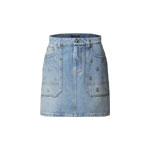 Louis Vuitton Signature Sequin Denim Mini Skirt 1AIPPB