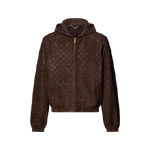 Louis Vuitton Monogram Embossed Suede Hoodie 1AJUNN