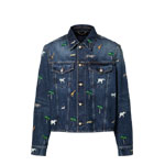 Louis Vuitton x Darjeeling Limited Embroidered Long Sleeved Denim Shirt 1AJUYK