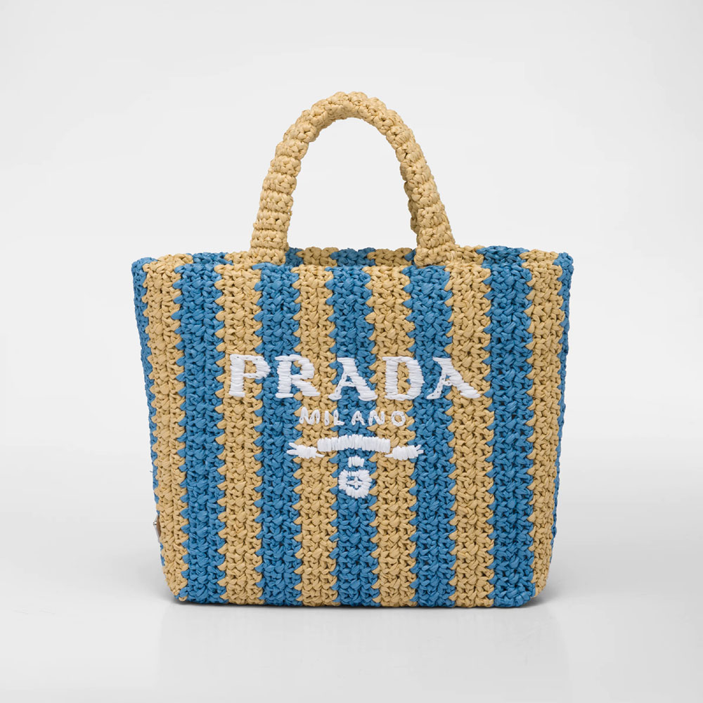 Prada Small raffia tote bag 1BG422 2A2T F0O8A: Image 1