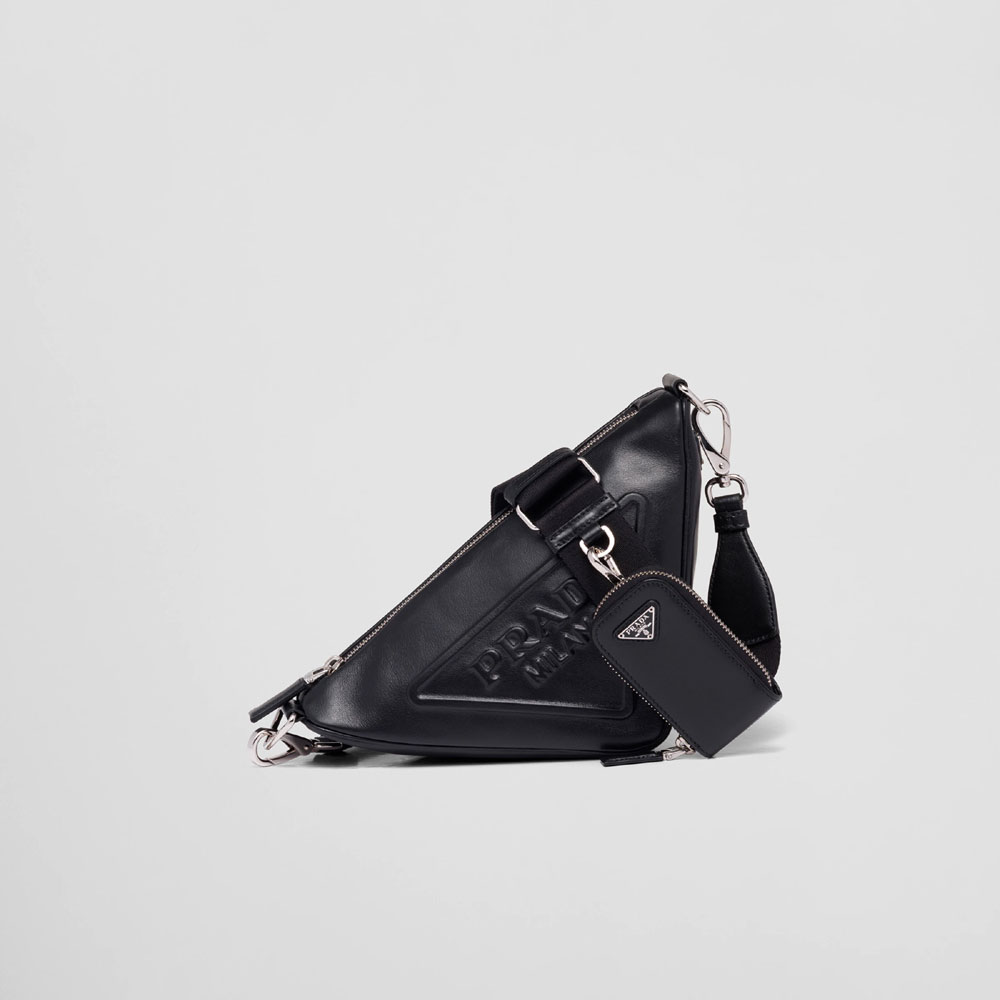 Prada Triangle leather shoulder bag 1BH190 2BYA F0002: Image 1