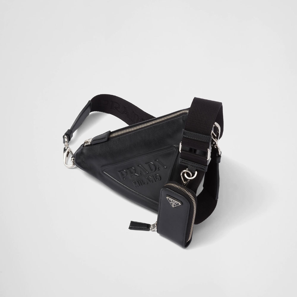 Prada Triangle leather shoulder bag 1BH190 2BYA F0002: Image 2