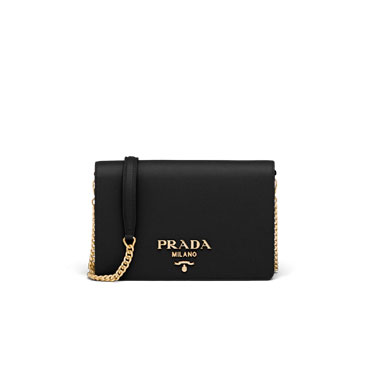 Prada Black Saffiano Leather Mini Bag 1BP018 NZV F0002