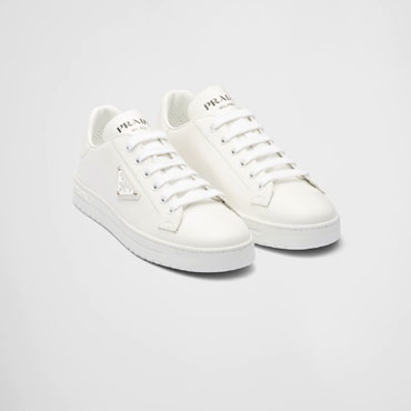 Prada White Downtown brushed leather sneakers 1E904M B4L F0009