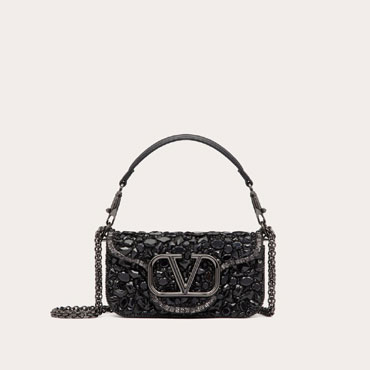 Valentino Small Loco Shoulder Bag With Crystals 2W0B0K53LBB08Y