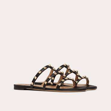 Valentino Rockstud Flat Slide Sandal 5W2S0C49VOD 0NO