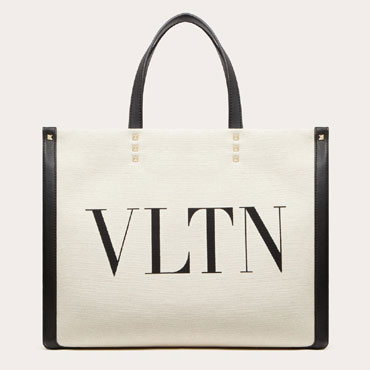 Valentino Small Vltn Print Canvas Tote Bag XW2B0D21FWBEX9