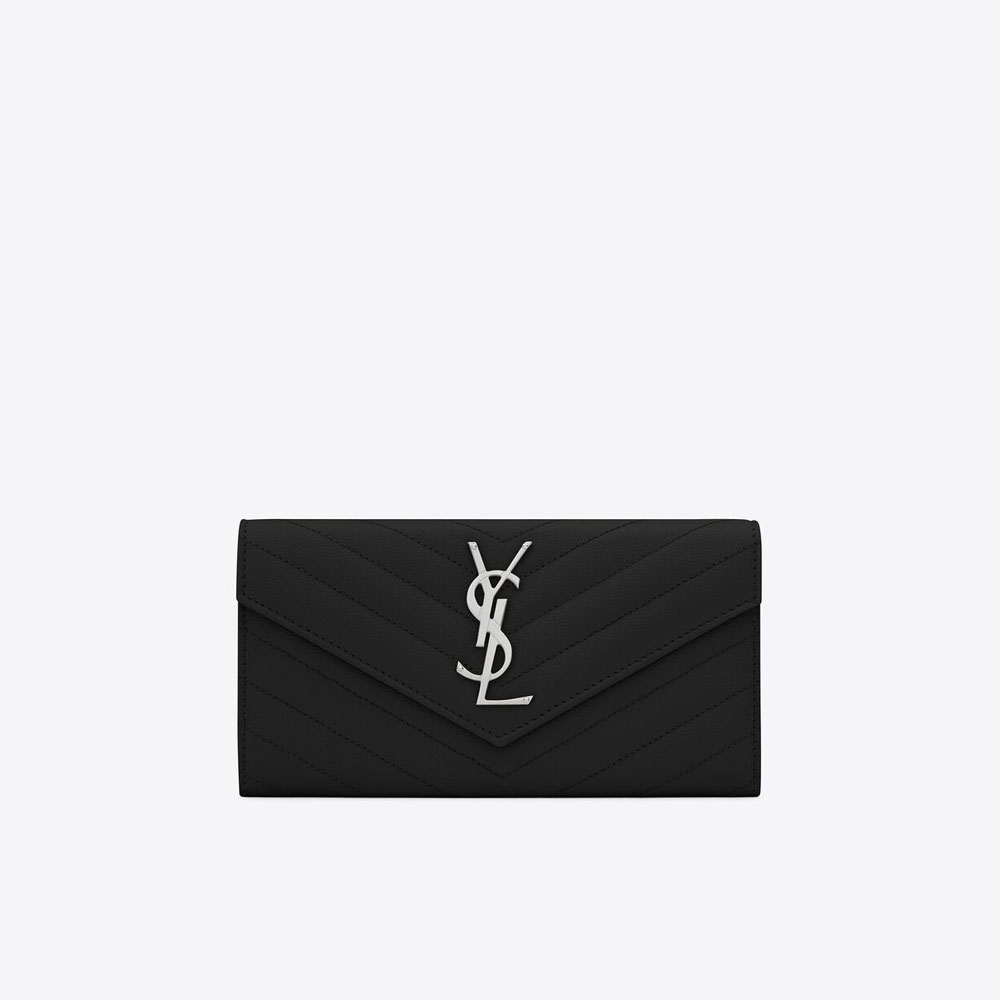 YSL Cassandre Matelasse Large Flap Wallet Poudre 372264 BOW02 1000: Image 1