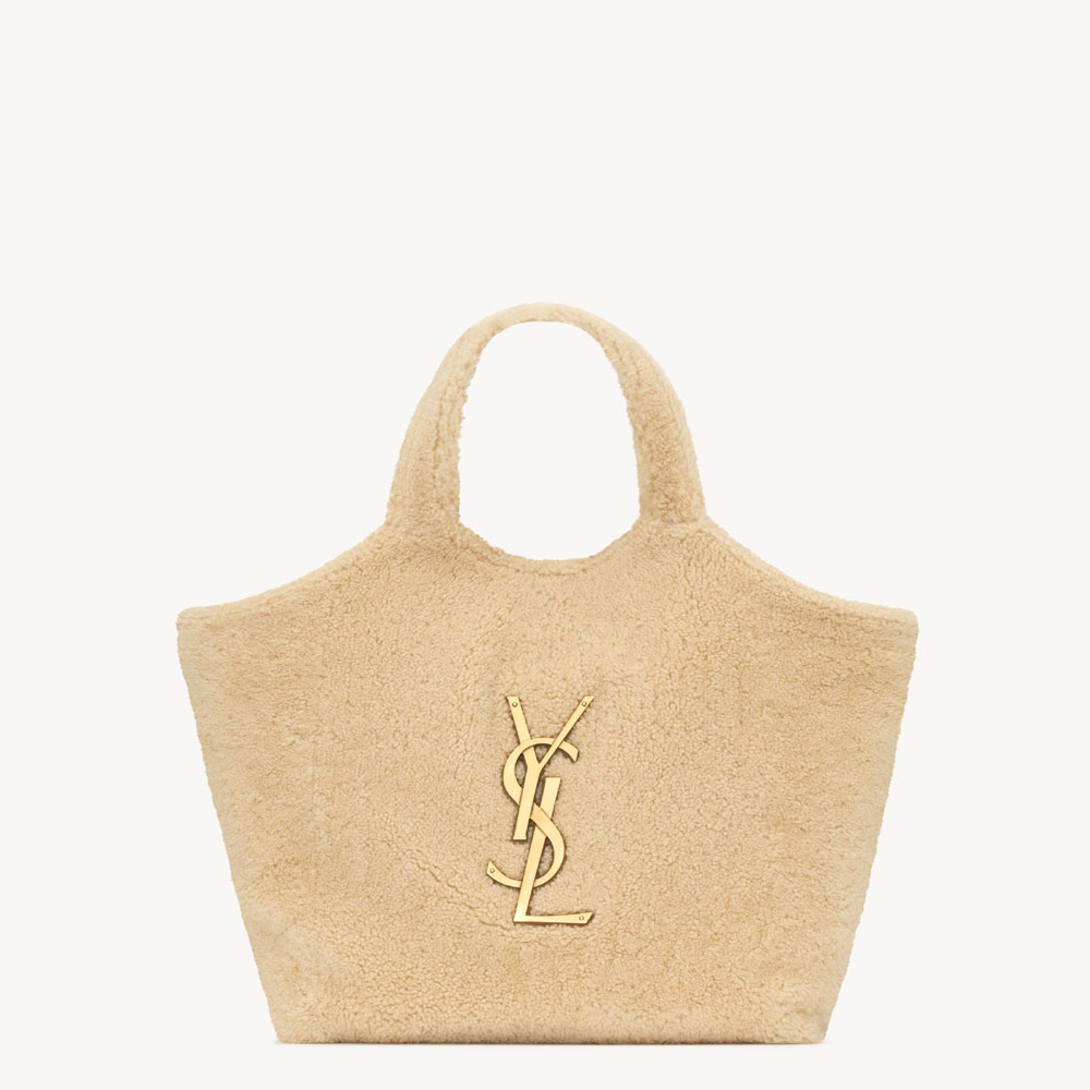 YSL Icare In Shearling In Beige 698651 AAFTG 2910: Image 1
