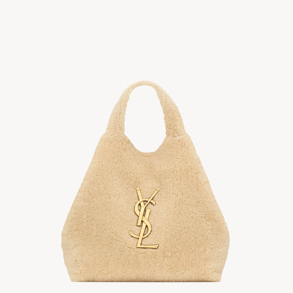 YSL Icare In Shearling In Beige 698651 AAFTG 2910: Image 2