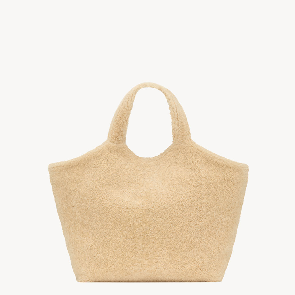 YSL Icare In Shearling In Beige 698651 AAFTG 2910: Image 4