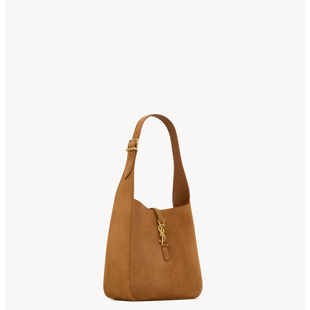 YSL Le 5 A 7 Supple Small In Suede in Brown 713938 1U80W 2916: Image 2