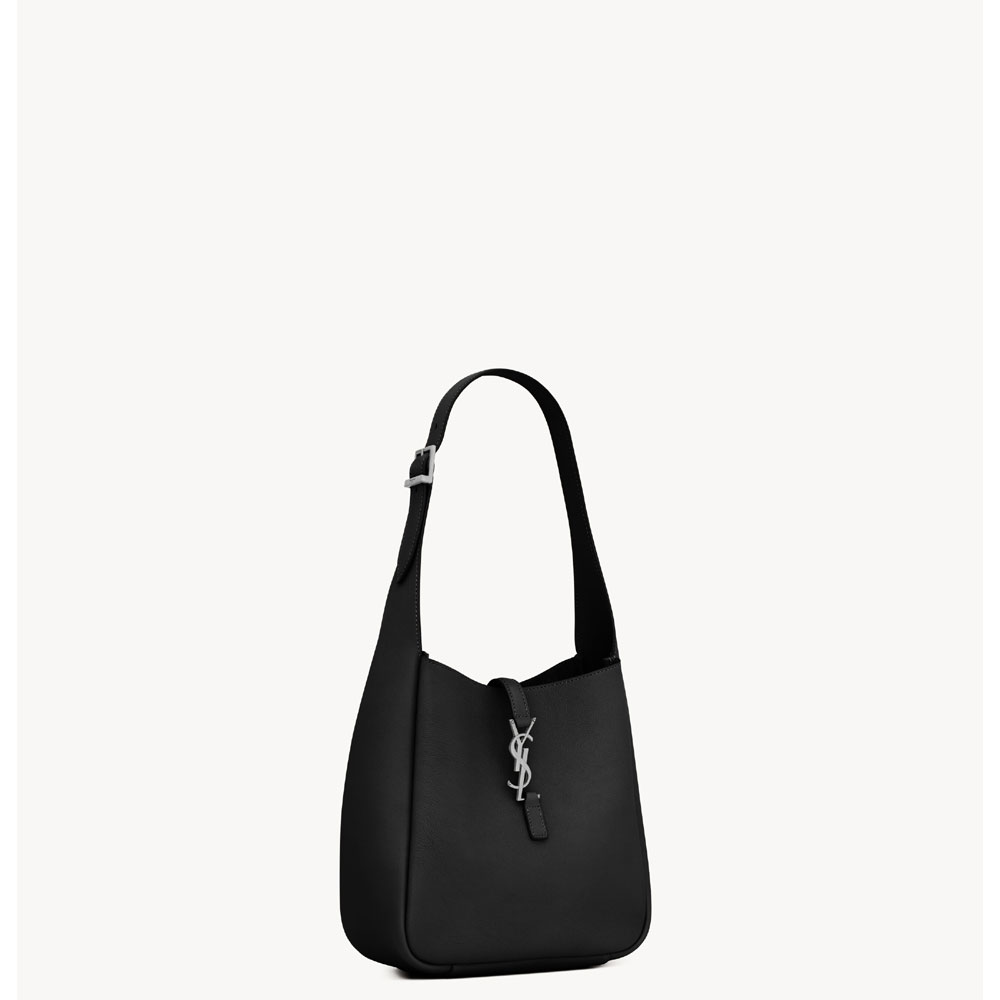 YSL Le 5 A 7 Supple Small In Grained Leather in Black 713938 AACQG 1000: Image 2