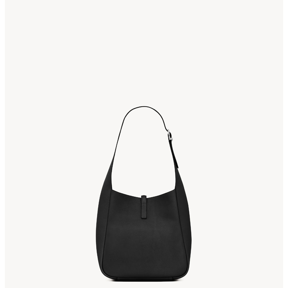 YSL Le 5 A 7 Supple Small In Grained Leather in Black 713938 AACQG 1000: Image 4