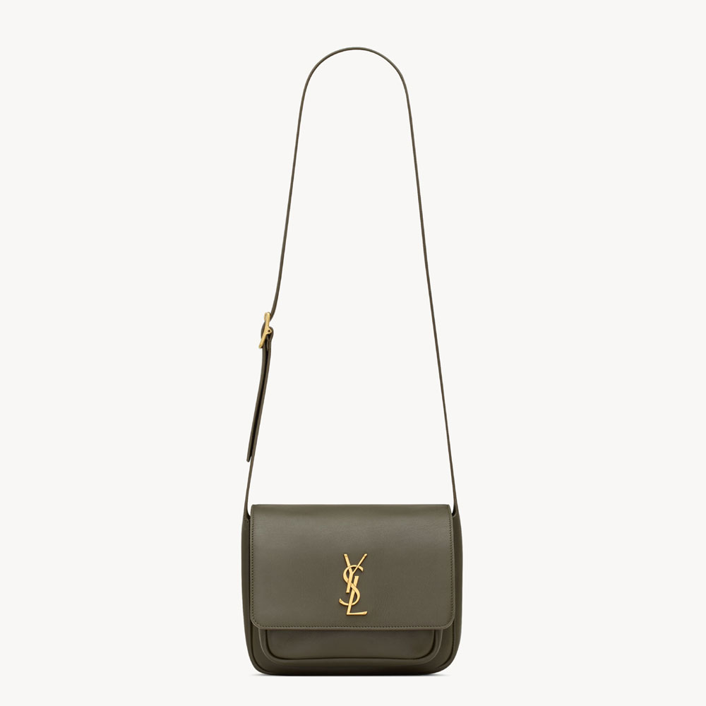 YSL Niki Satchel In Leather In Green 718556 AAD39 3212: Image 1