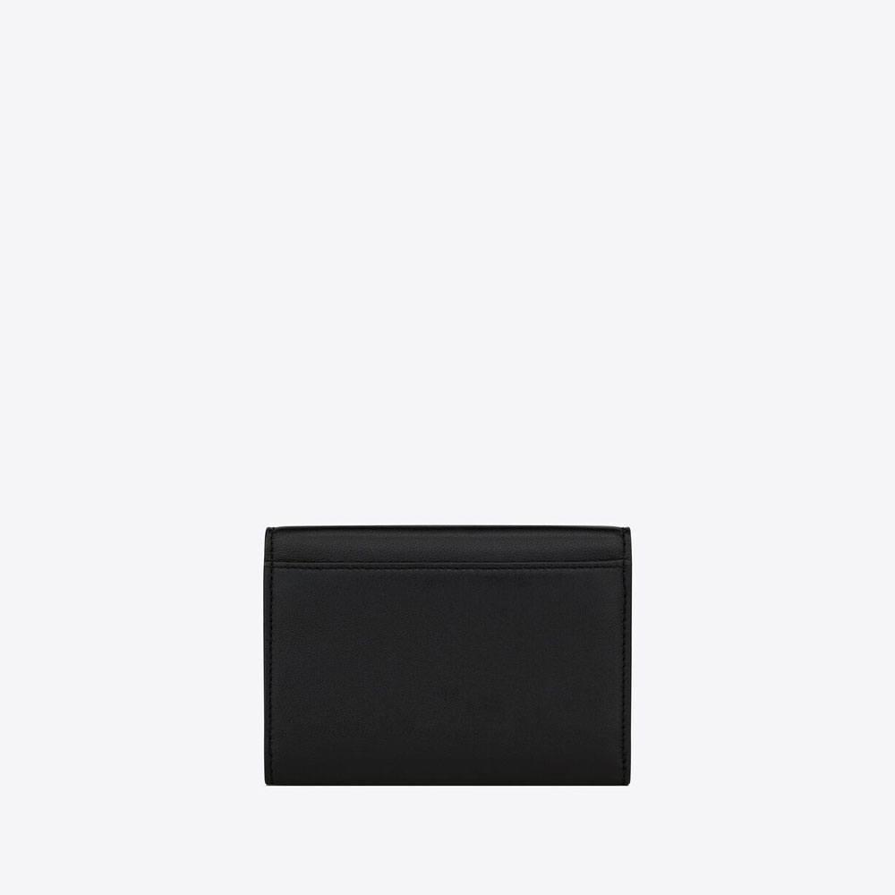 YSL Cassandre Small Envelope Wallet In Smooth Leather 748463 AAB4K 1025: Image 4