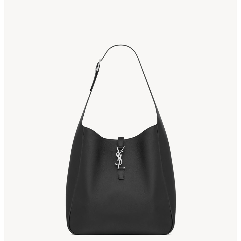 YSL Le 5 A 7 Supple Large In Grained Leather in Black 753837 AACQG 1000: Image 1