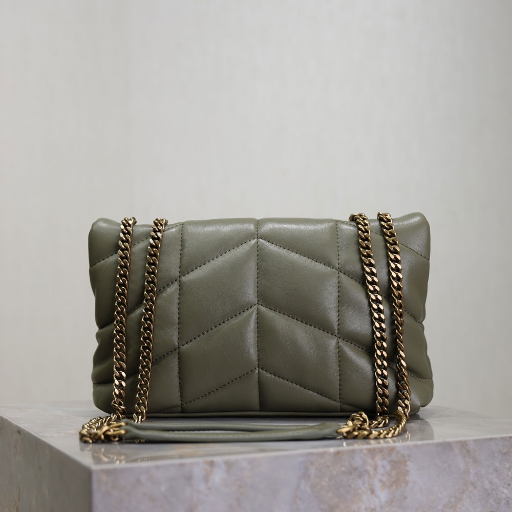 YSL Toy Puffer In Nappa Leather in Grey 759337 1EL07 3212: Image 2