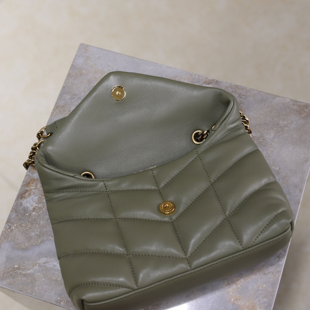 YSL Toy Puffer In Nappa Leather in Grey 759337 1EL07 3212: Image 3