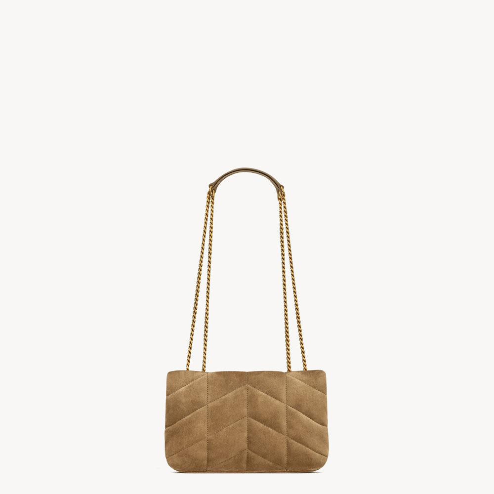 YSL Toy Puffer In Suede In Brown 759337 1U807 3194: Image 2