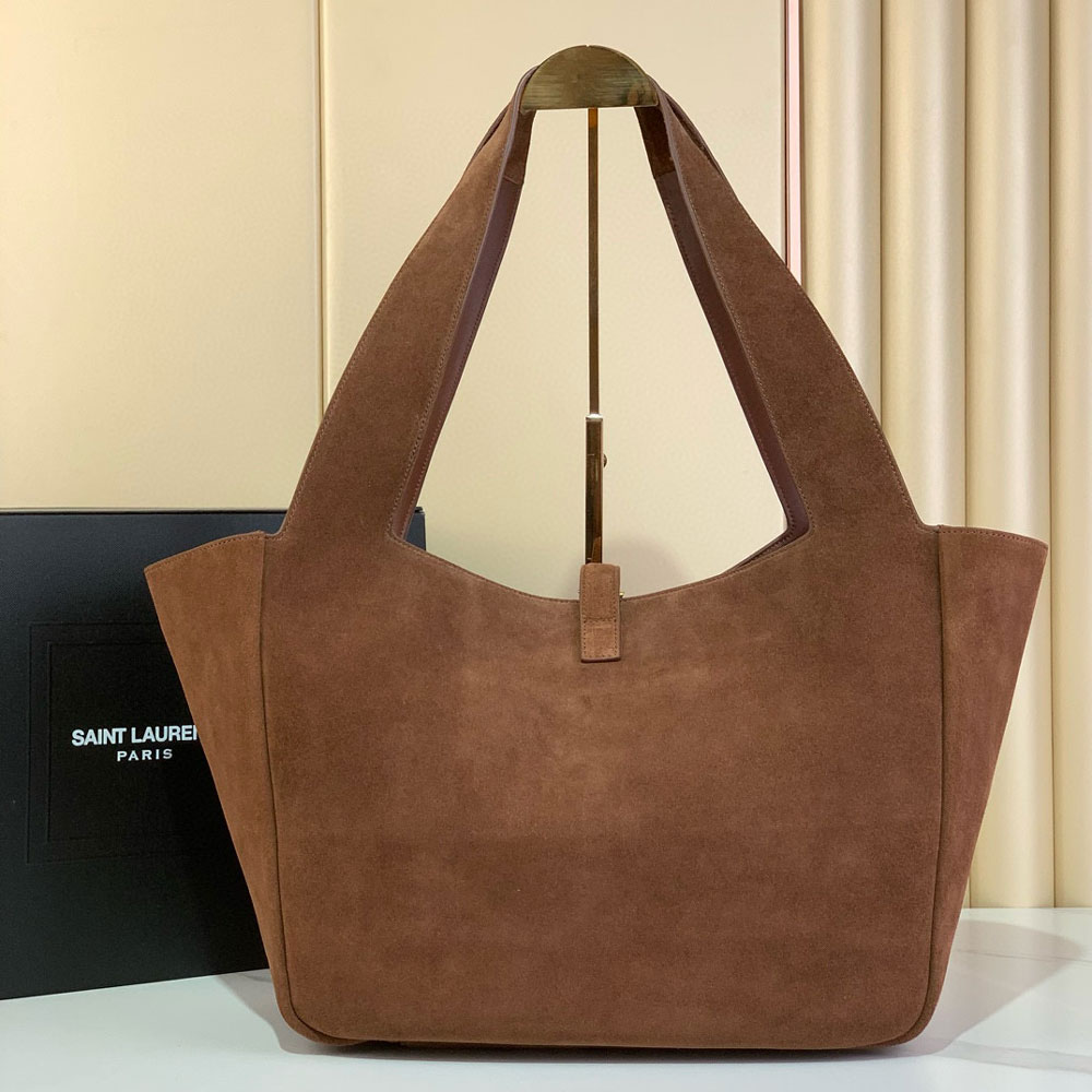 YSL Le 5 A 7 Bea In Suede in Brown 763435 008IW 2885: Image 2
