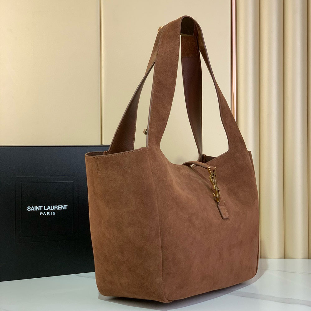 YSL Le 5 A 7 Bea In Suede in Brown 763435 008IW 2885: Image 3