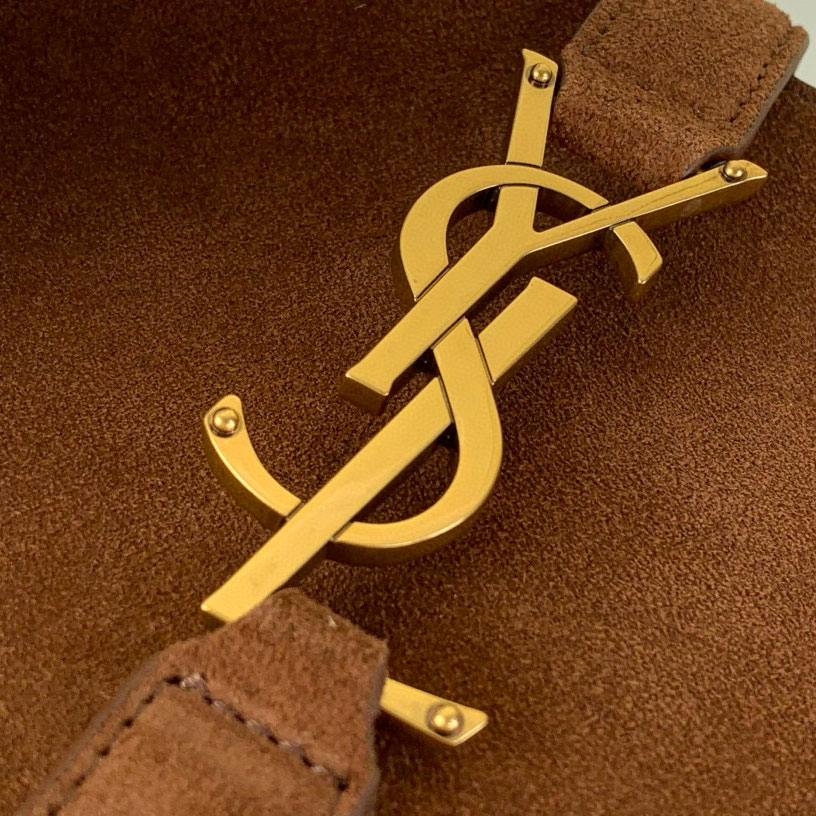 YSL Le 5 A 7 Bea In Suede in Brown 763435 008IW 2885: Image 4