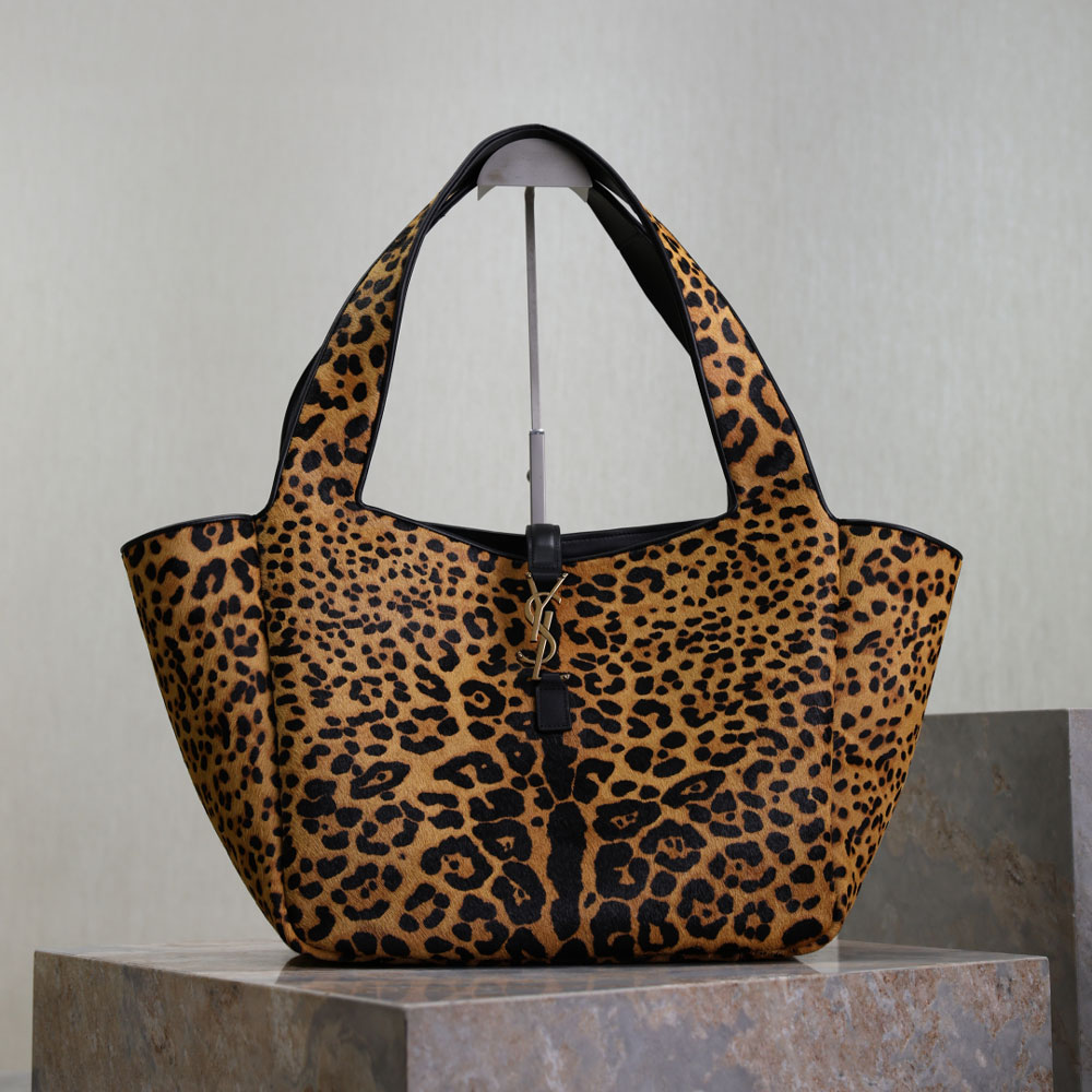 YSL Le 5 A 7 Bea In Pony Hair Leather in Brown 763435 AAD0N 2063: Image 1