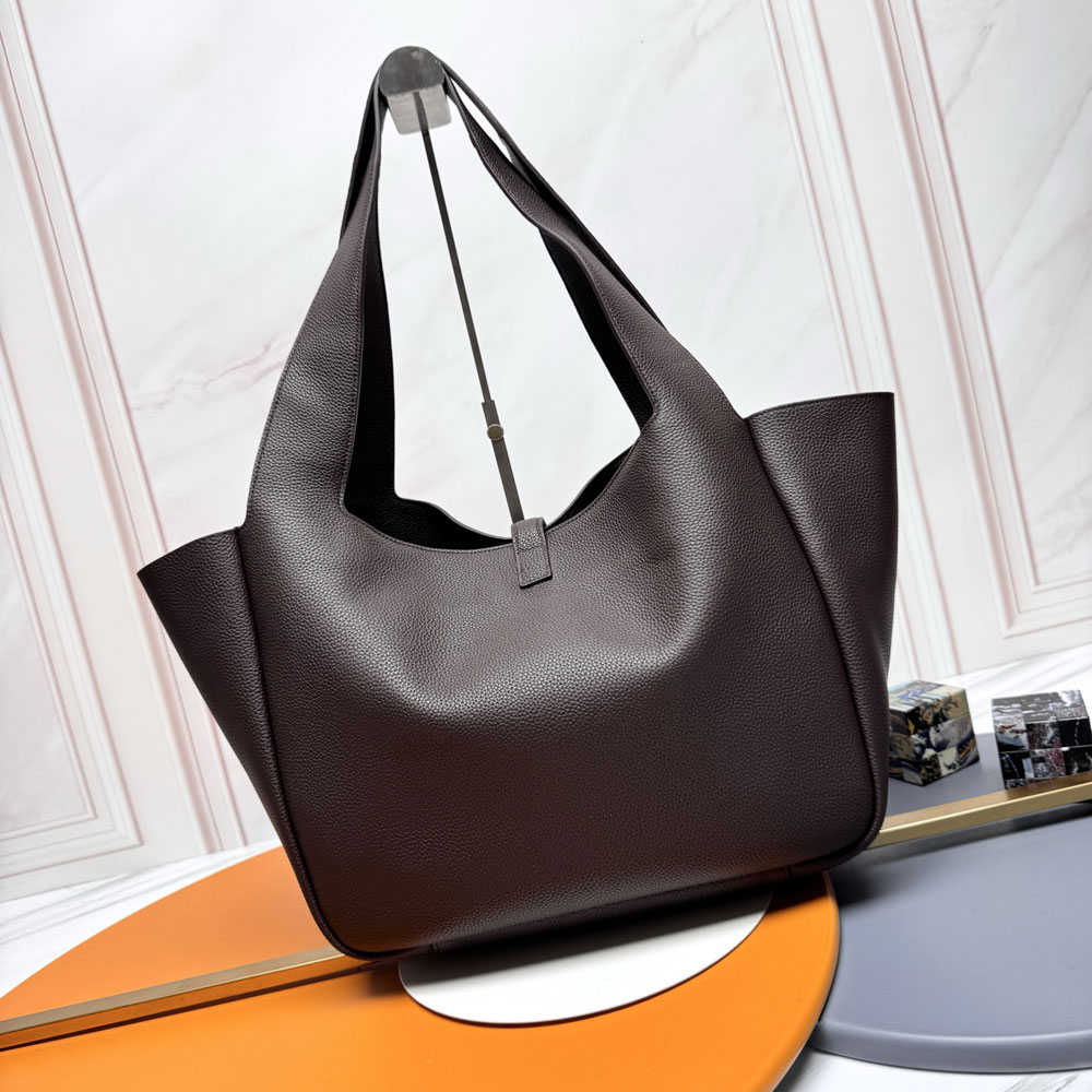 YSL Le 5 A 7 Bea In Grained Leather in Coffee 763435 AADUU 2837: Image 2