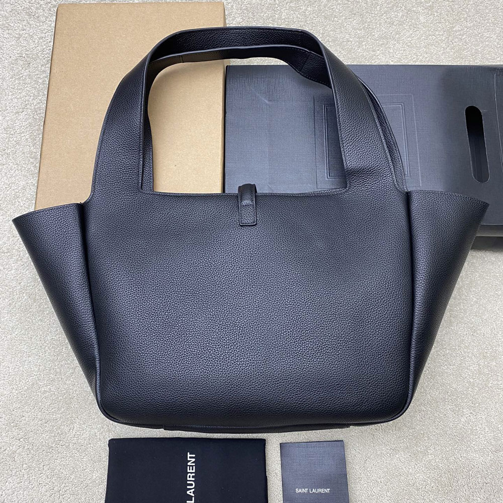 YSL Le 5 A 7 Bea In Grained Leather in Black 763435 AAEQC 1000: Image 2