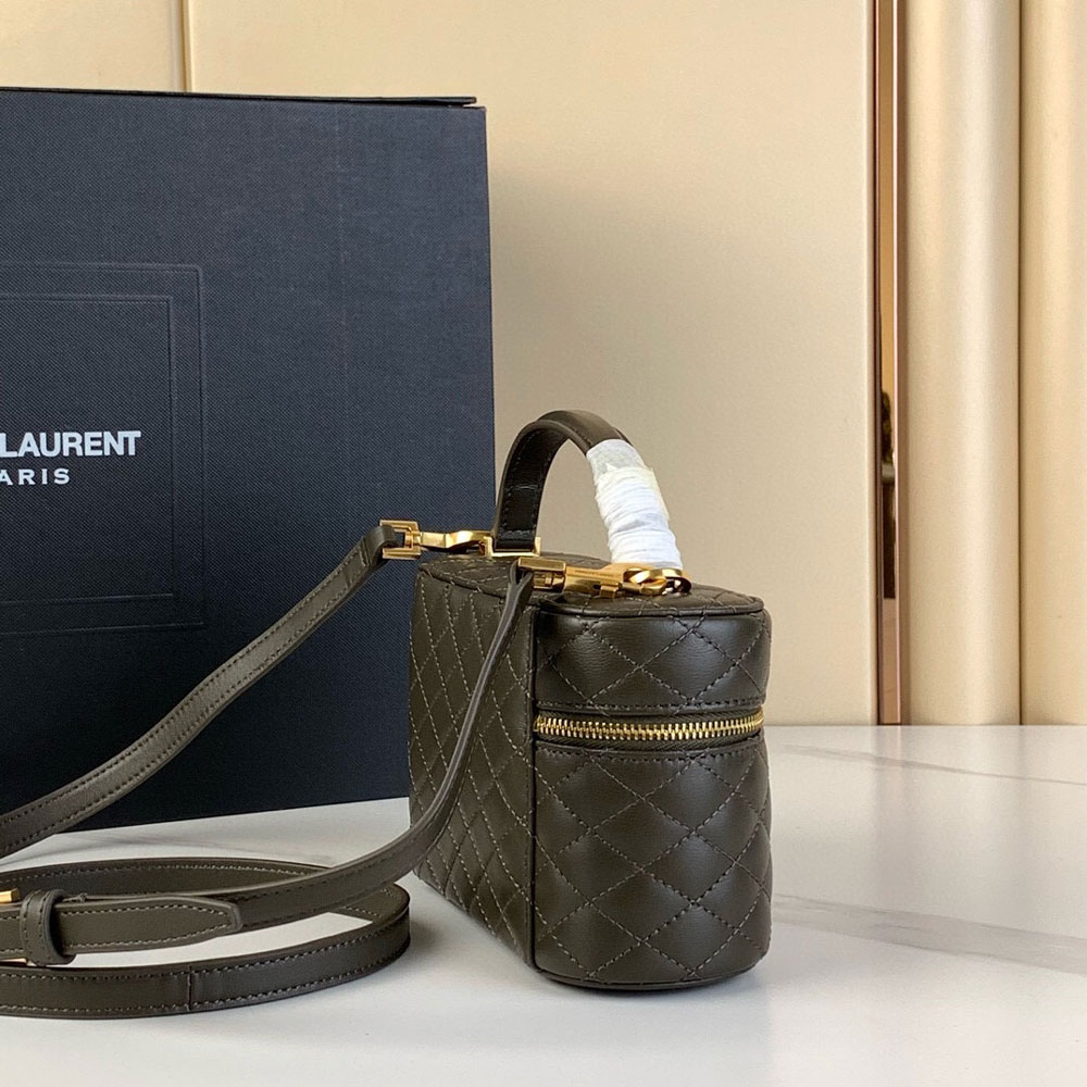 YSL Gaby Vanity Bag In Lambskin in Coffee 766731 1EL07 3212: Image 2