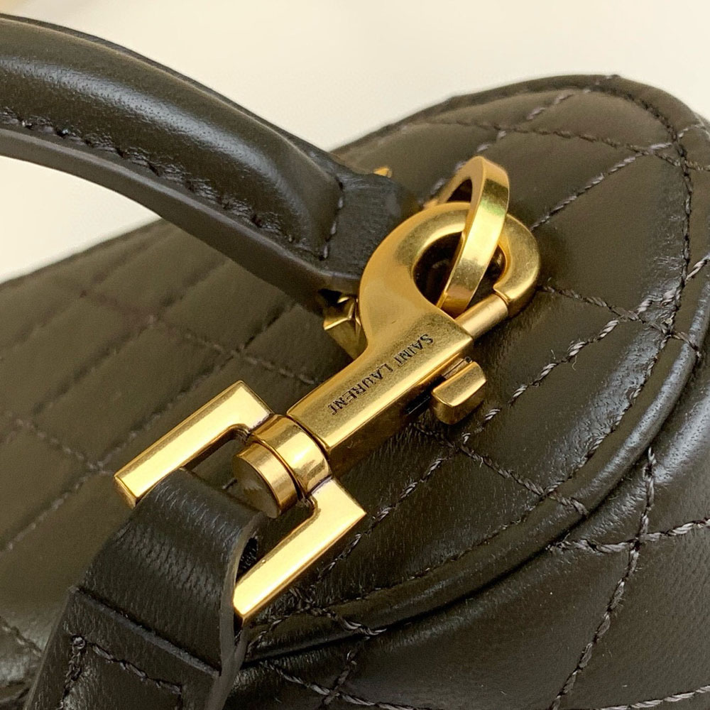 YSL Gaby Vanity Bag In Lambskin in Coffee 766731 1EL07 3212: Image 4