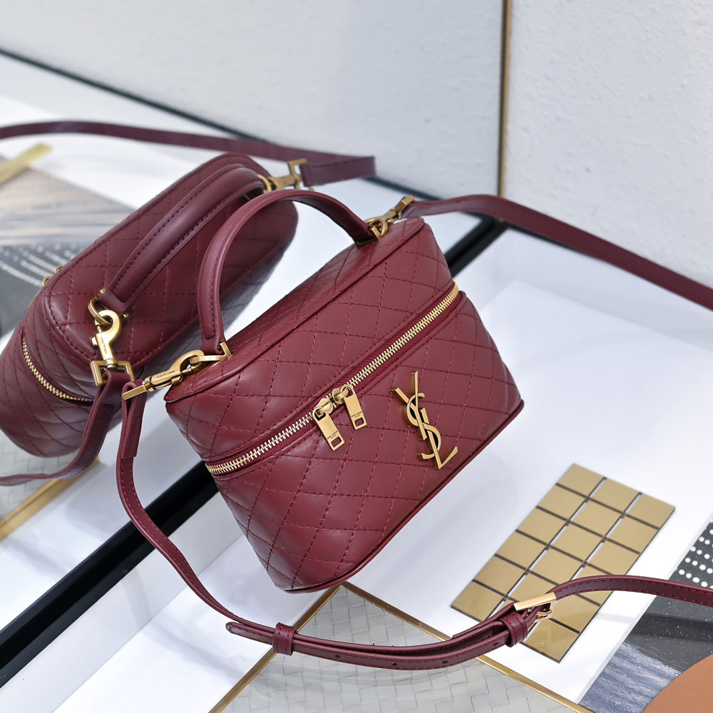YSL Gaby Vanity Bag In Lambskin in Red 766731 1EL07 7993: Image 2