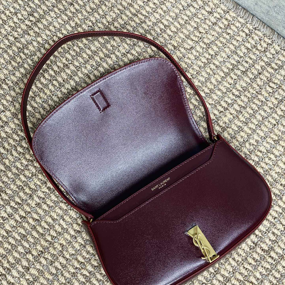YSL Mini Voltaire In Box Saint Laurent in Burgundy 779642 0SX0W 6195: Image 4