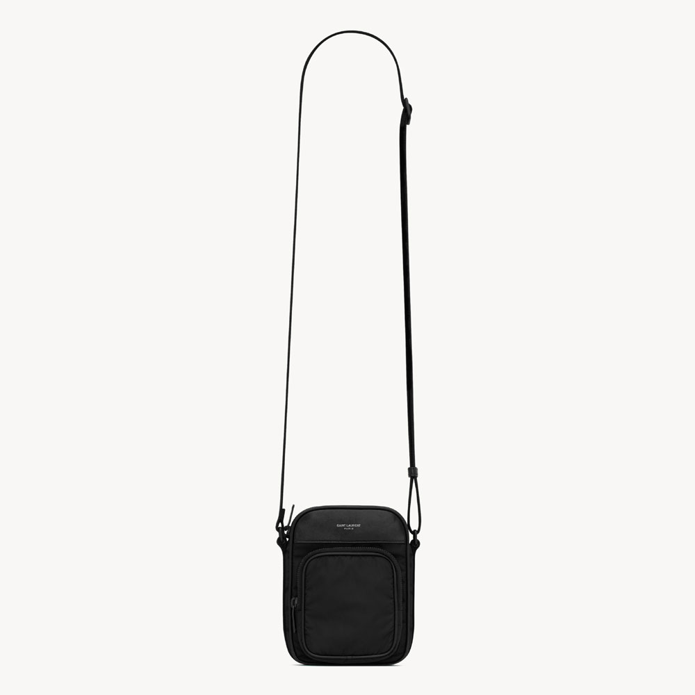 YSL City Saint Laurent Mini Camera Bag In Nylon In Black 779661 AADBA 1000: Image 1