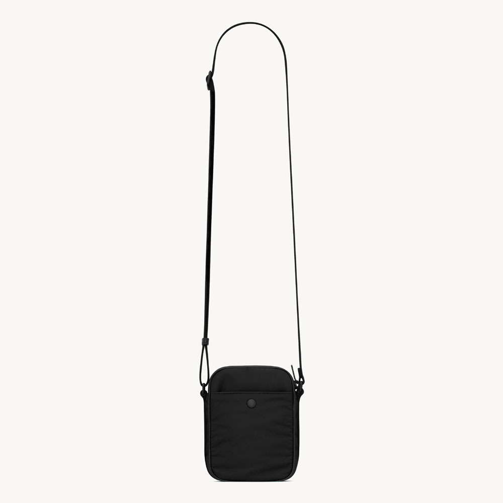 YSL City Saint Laurent Mini Camera Bag In Nylon In Black 779661 AADBA 1000: Image 2