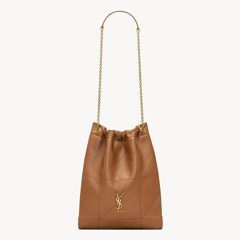 YSL Jamie Pochon In Lambskin In Brown 781666 AAB32 2186: Image 1