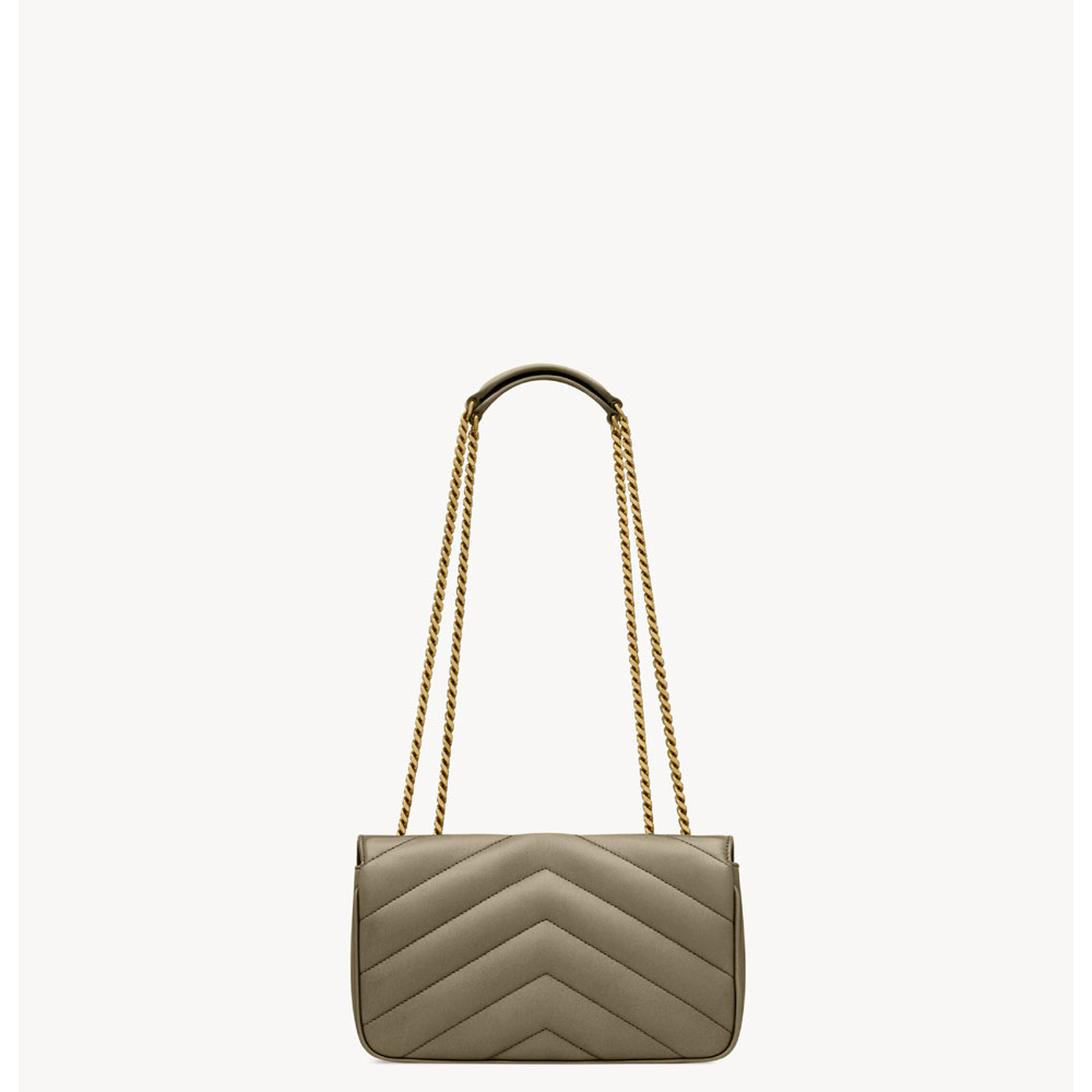 YSL Loulou Small In Matelasse Lambskin in Grey 801437 AAEAX 3775: Image 4