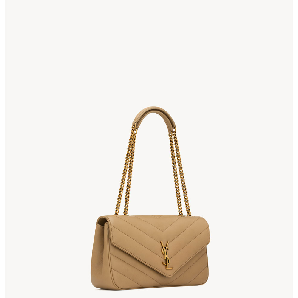 YSL Loulou Medium In Matelasse Lambskin in Caramel 801439 AAEAX 2357: Image 2