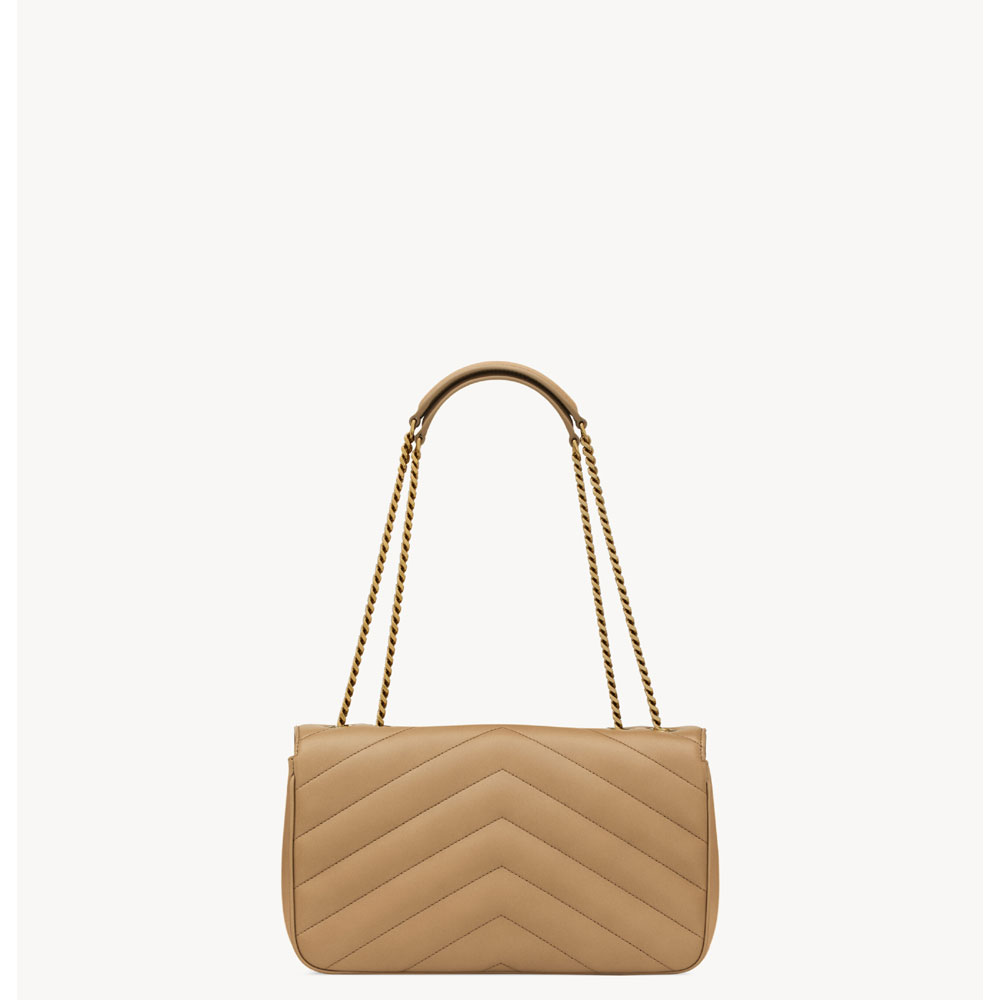 YSL Loulou Medium In Matelasse Lambskin in Caramel 801439 AAEAX 2357: Image 4