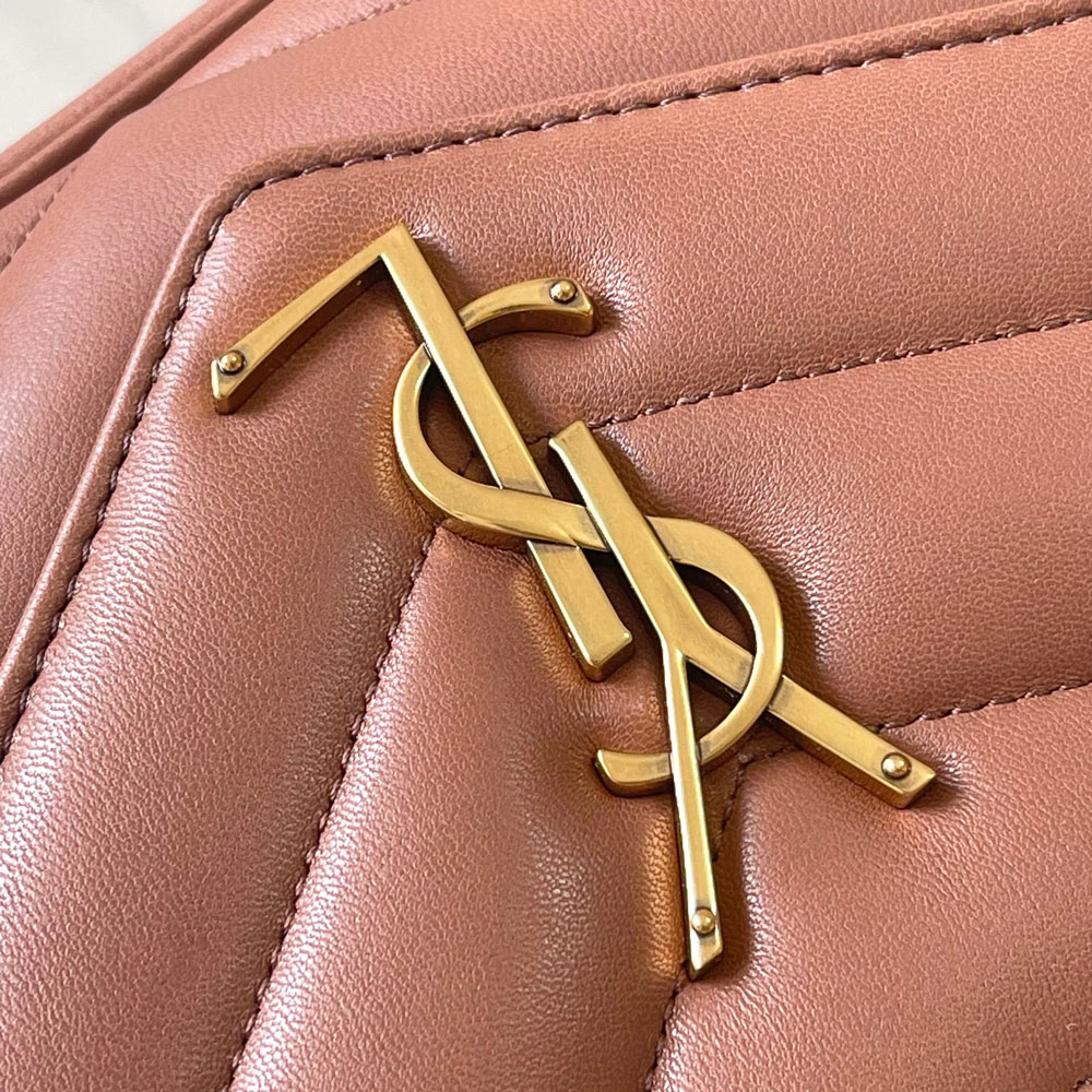 YSL Loulou Medium In Matelasse Lambskin in Pink 801439 AAEAX 5036: Image 3