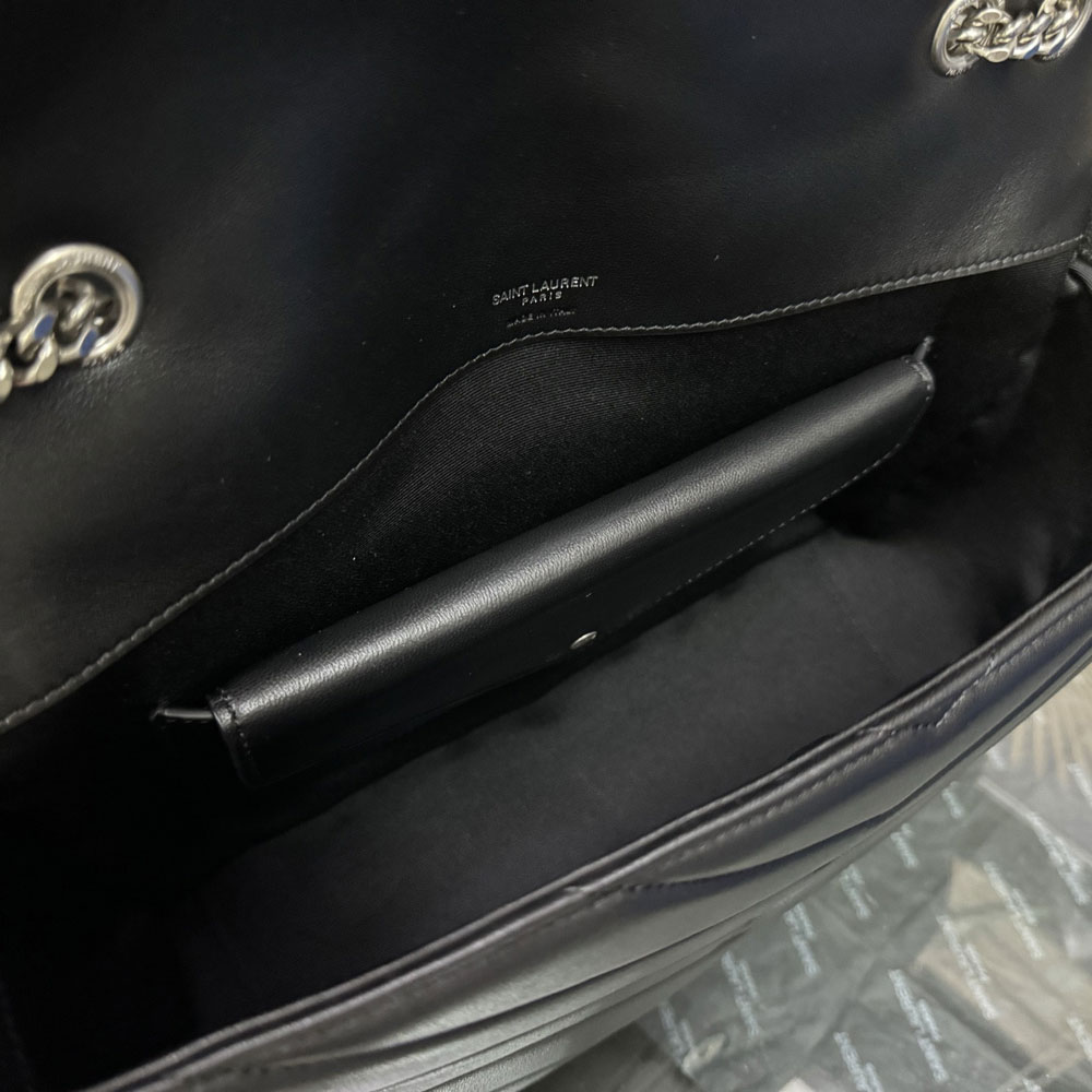 YSL Loulou Large In Matelasse Lambskin in Black 803541 AAE4Y 1000: Image 3