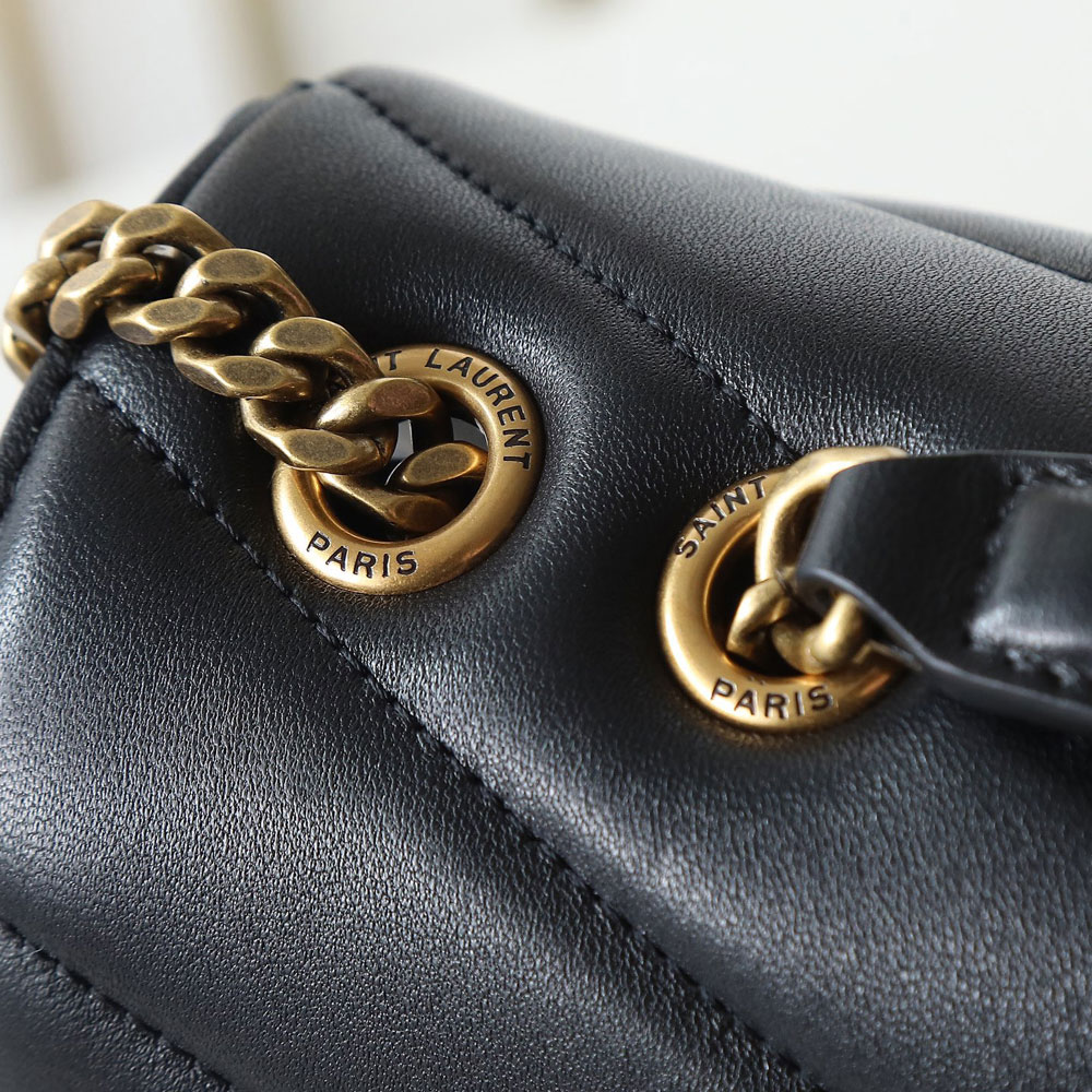 YSL Loulou Large In Matelasse Lambskin in Black 803541 AAEAX 1000: Image 3