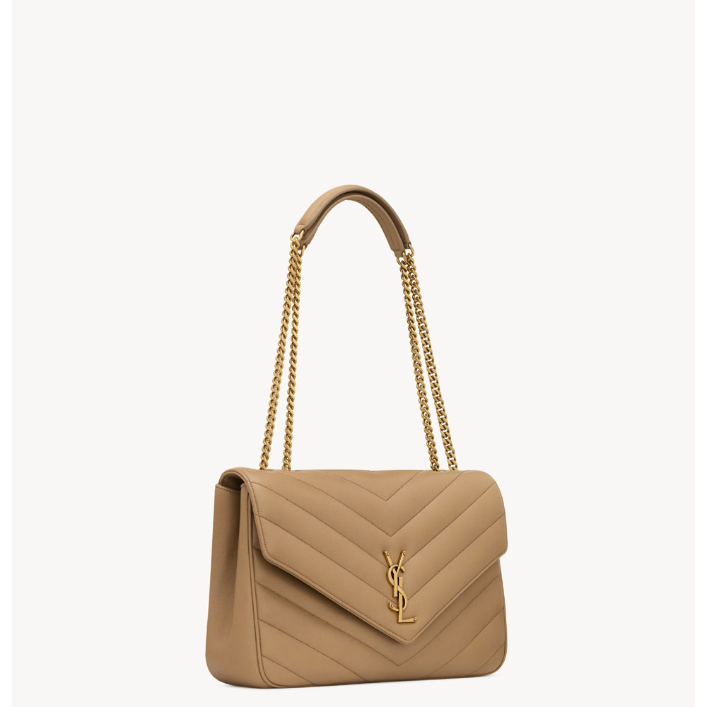 YSL Loulou Large In Matelasse Lambskin in Caramel 803541 AAEAX 2357: Image 2